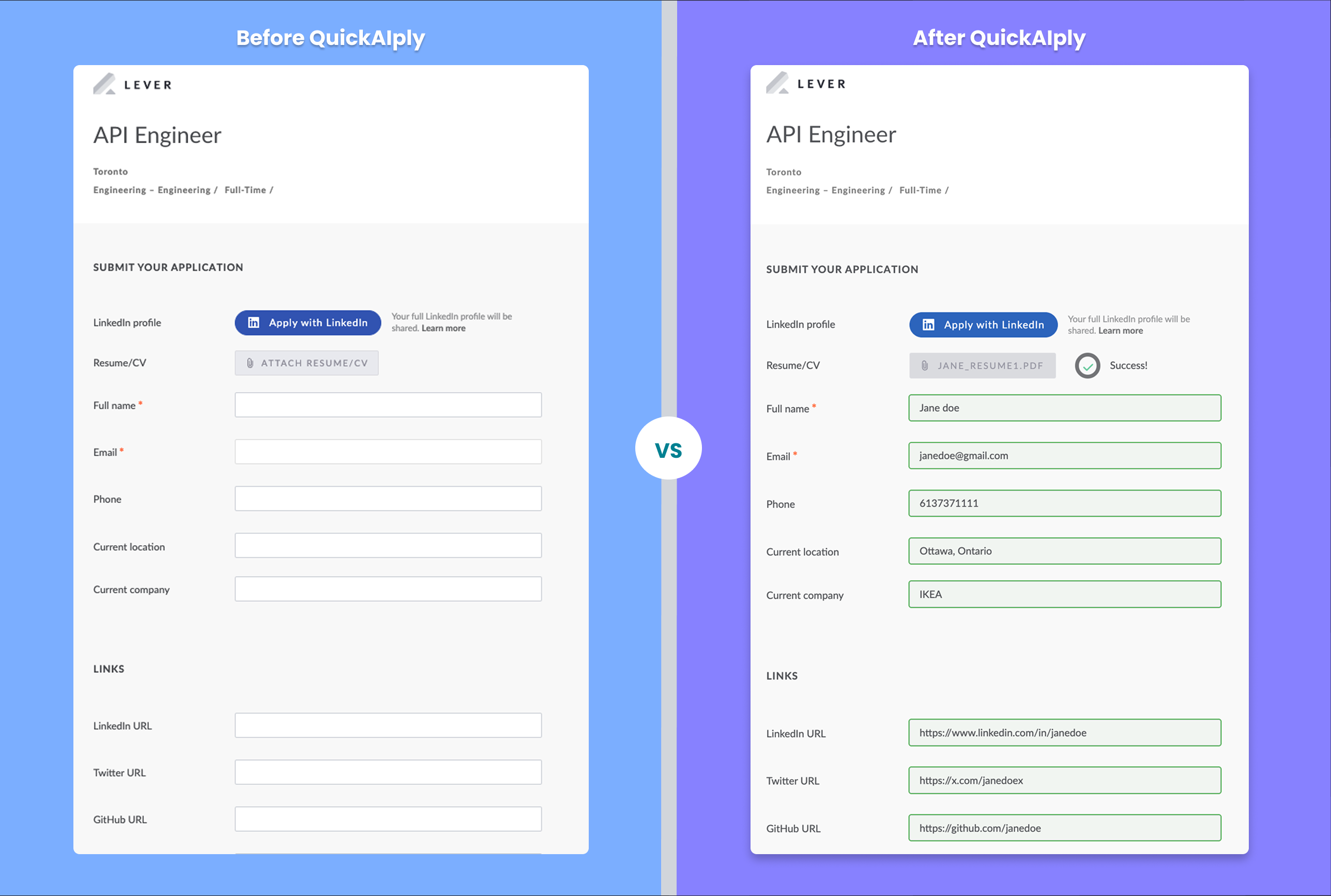QuickAiply - Apply to 10x more jobs. In half the time.